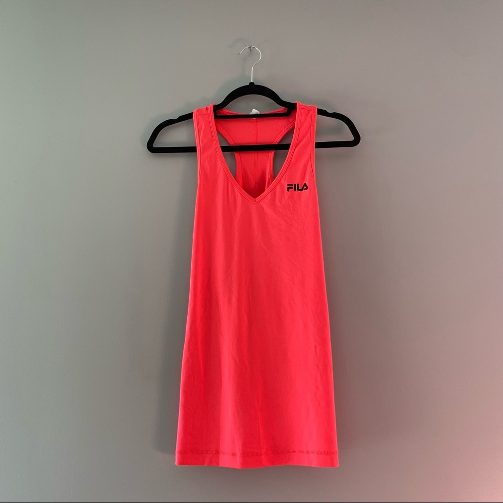 fila tank top bright pink athletic workout shirt